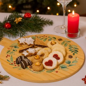 Koszorú II karácsonyi bambusz tálalódeszka