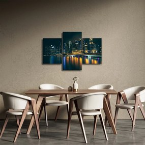 Egy kép az éjszakai Szingapúrról (90x60 cm)
