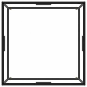 fekete dohányzóasztal edzett üveggel 80 x 80 x 35 cm