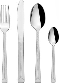 Ezüstszínű rozsdamentes acél evőeszköz készlet 24 db-os Bright – Orion