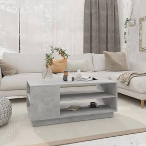 Betonszürke szerelt fa dohányzóasztal 102x55x43 cm