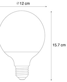 5 darabos Smart E27 LED izzó készlet G120 Matt RGBW 9W 806 lm 2700-6500K