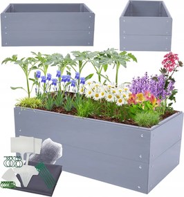 Magasított ágyás műanyag zöldségtartó láda Pvc 40x100x60