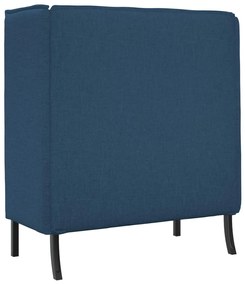 magas háttámlás kanapé kék 109x56x121 cm szövet