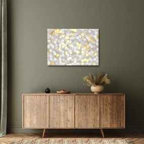 Kép - Arany és fehér hatszögek (70x50 cm)
