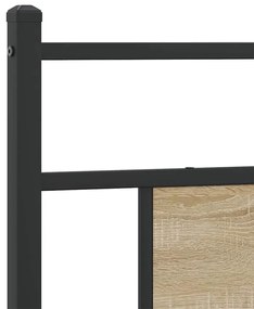 sonoma tölgyszínű szerelt fa és acél fejtámla 80 cm
