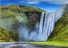 Üveg kép - Seljalandsfoss vízesés (70x50 cm)
