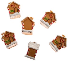 Karácsonyi díszek szett Domeček, 6 db, polirezín