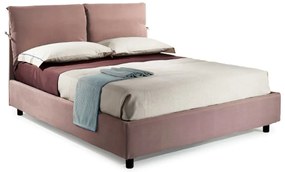 Bed&amp;Sofa iSomn Fiocco Franciaágy 160x200 cm, rózsaszín, szövet, tárolóládával