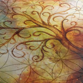 Absztrakt kép fáról (órával) (90x30 cm)