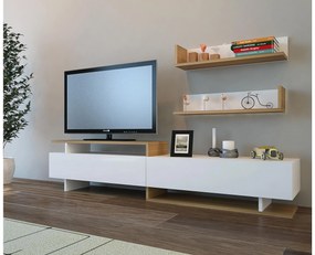 Nappali fal Alcaraz (fehér + teak)  . 1101401