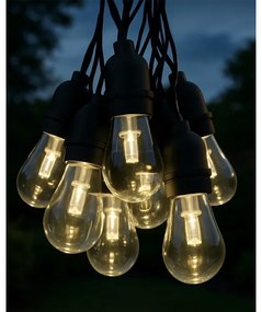 LED kültéri dekorációs fényfüzér 10xLED/0,15W/230V 3,8 m IP44 fekete