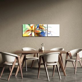 Kép - Virág (órával) (90x30 cm)