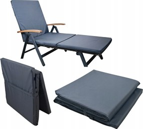 Kerti Napozóágy Párna Vízálló Cipzáras Vastag 185x60x4 cm