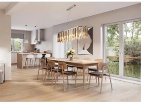 Searchlight 9838-8CC - Csillár zsinóron CLARISSA 8xE14/40W/230V