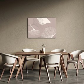 Kép - Bézs színű levelek N⁰1 (70x50 cm)