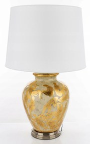 Asztali lámpa fényes lámpaernyővel kerámia klasszikus dekoratív lámpa