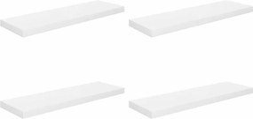 vidaXL 2 db magasfényű fehér MDF lebegő fali polc 80 x 23,5 x 3,8 cm