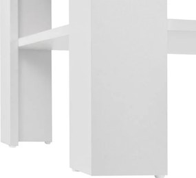 Fehér dohányzóasztal polccal 60 x 60 cm