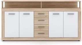 BLAGO komód 190 cm sonoma tölgy/fehér