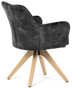 Fekete Bársony Étkezőszék. HC-D7188 BK4