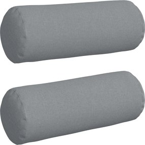 vidaXL Hengerpárnák 2 pcs Világosszürke Ø 25 x 70 cm szövet