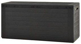antracitszürke kerti tárolóláda 116 x 44 x 55 cm