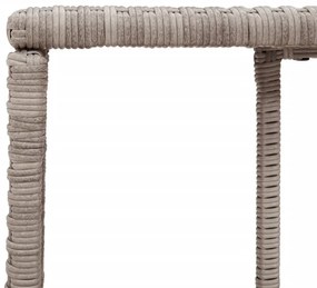 2 db világosszürke polyrattan tárolópolc