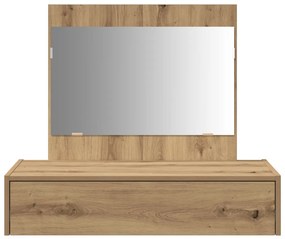 Fali Sminkasztal Kézműves Tölgyfa 83x40x70 cm