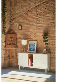 Krémszínű komód 140x76x40 cm Corvo – Teulat