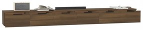 2 db barna tölgy színű szerelt fa faliszekrény 102 x 30 x 20 cm