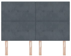 LED Fejtámla Sötétszürke 72 cm Bársony