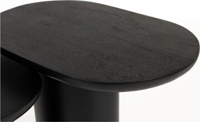 Tárolóasztal szett mangófa asztallappal 2 db-os 37x56 cm Bela – White Label