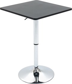HOMCOM Magasságban Állítható Bárasztal Forgatható Asztallappal, Csúszásmentes Konyhai Asztal Nappalihoz, Étkezőhöz, Fekete, 60 x 60 x 69-93 cm | Aosom