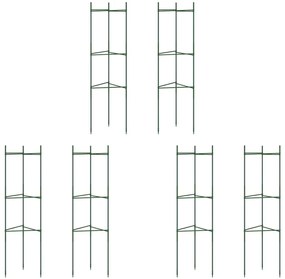 6 db acél és polipropilén paradicsomketrec 116 cm