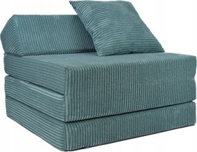 Összecsukható Matrac Ferde Gyerek Nappali Divatos Fotel Kordbársony Türkiz