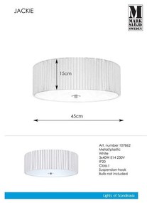 Jackie Plafond 3L fehér mennyezeti lámpa, ⌀ 45 cm - Markslöjd