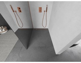 Mexen Kioto, Walk-In zuhany paraván 70 x 200 cm, 8 mm tükörmintás üveg, réz matt profil, 800-070-101-65-50