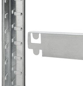 Juskys Sarokpolc - 160x75x40-75 cm - ezüst színű