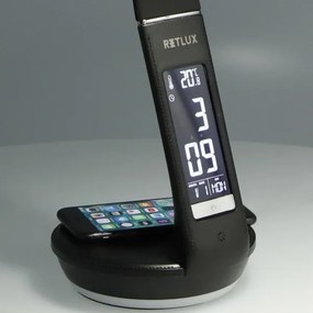 Retlux-LED Dimmelhető lámpa vezeték nélküli újratölthető Qi-vel és kijelzővel LED/6W/230V 3000/4000/6000K