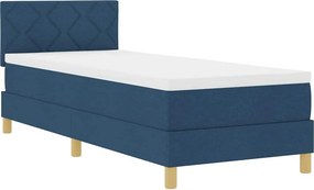 vidaXL LED Box Spring Ágy matracmal leddel Kék 80 x 200 cm szövet