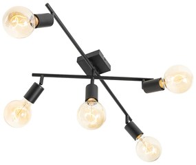 Modern fekete reflektor 5 lámpás - Facil