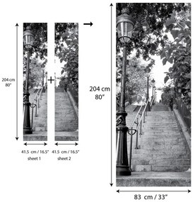 Parisian Stairs öntapadós matrcia ajtóra - Ambiance