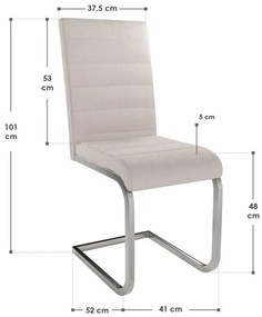 Juskys Vegas 2 darabos konzol szék szett - bézs színű