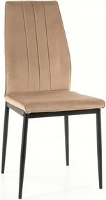 Kárpitozott szék Atom Velvet fekete/szürke Sig