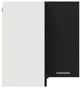vidaXL Függőleges Sarokszekrény - Fekete Tölgy - 57 x 57 x 60 cm - Mérnöki fából készült