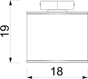 ARDEN mennyezeti lámpatest 1xE27/15W/230V, átmérő 18 cm, fekete