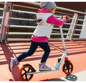 Lionelo - Gyermek roller LUCA fehér/narancs