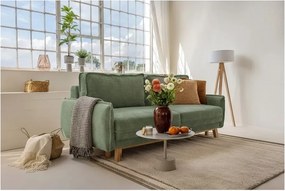 Világoszöld kordbársony kinyitható kanapé 218 cm Tori – Bonami Selection