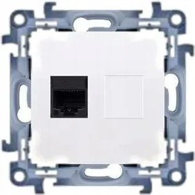 Simon 10 SzĂĄmĂtĂłgĂ©p aljzat szimpla RJ45 kat.6 ĂĄrnyĂ©kolt fehĂ©r Simon